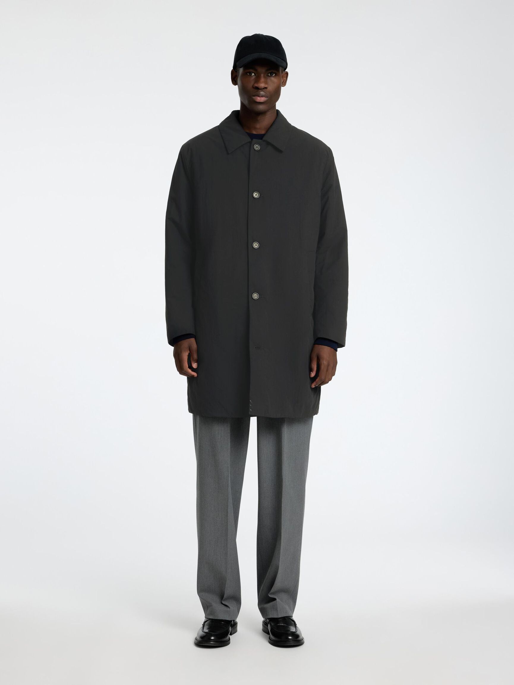 CLASSIC COAT, Black, highres