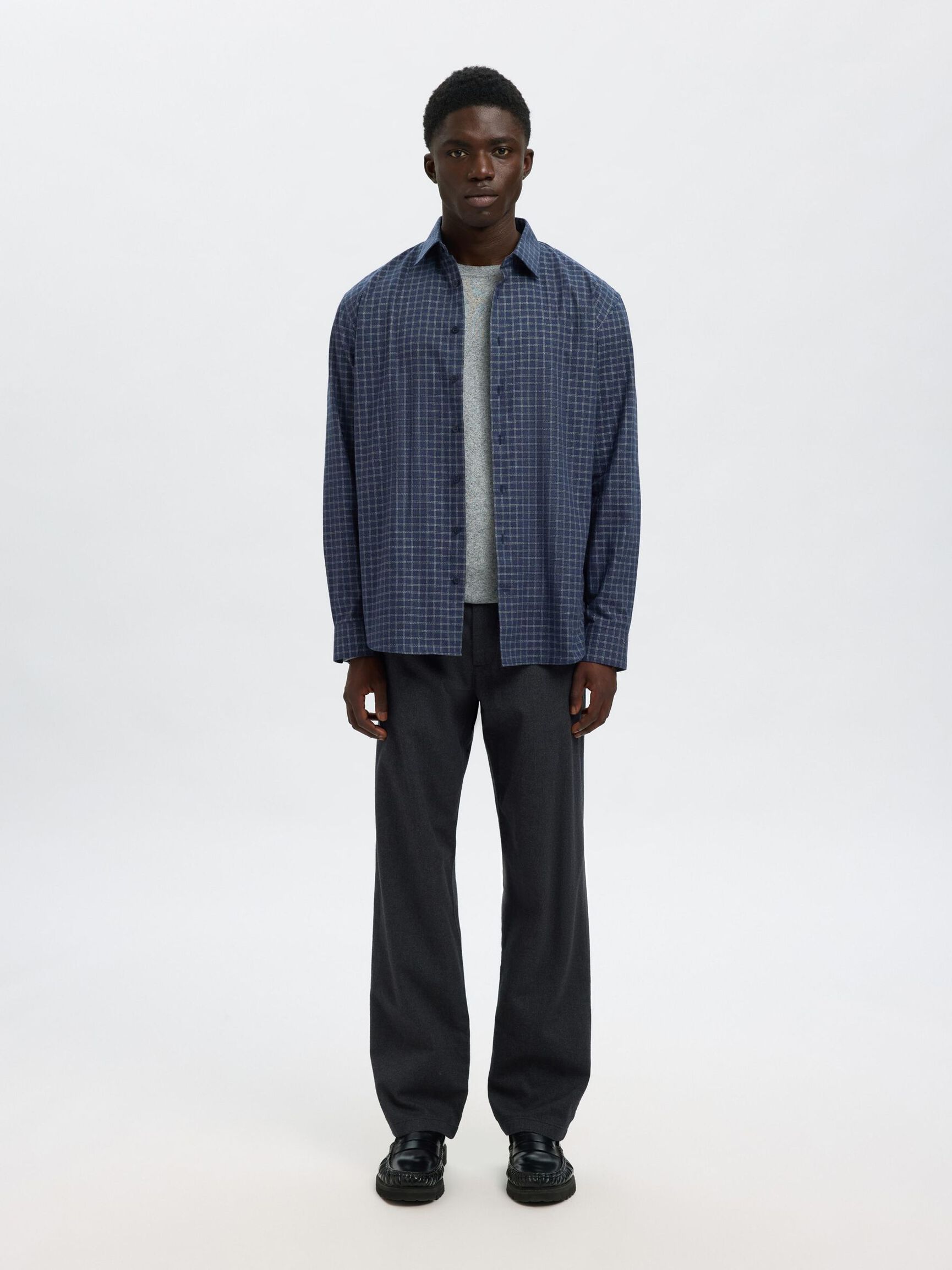 196 PANTALON DROIT, Dark Grey, highres