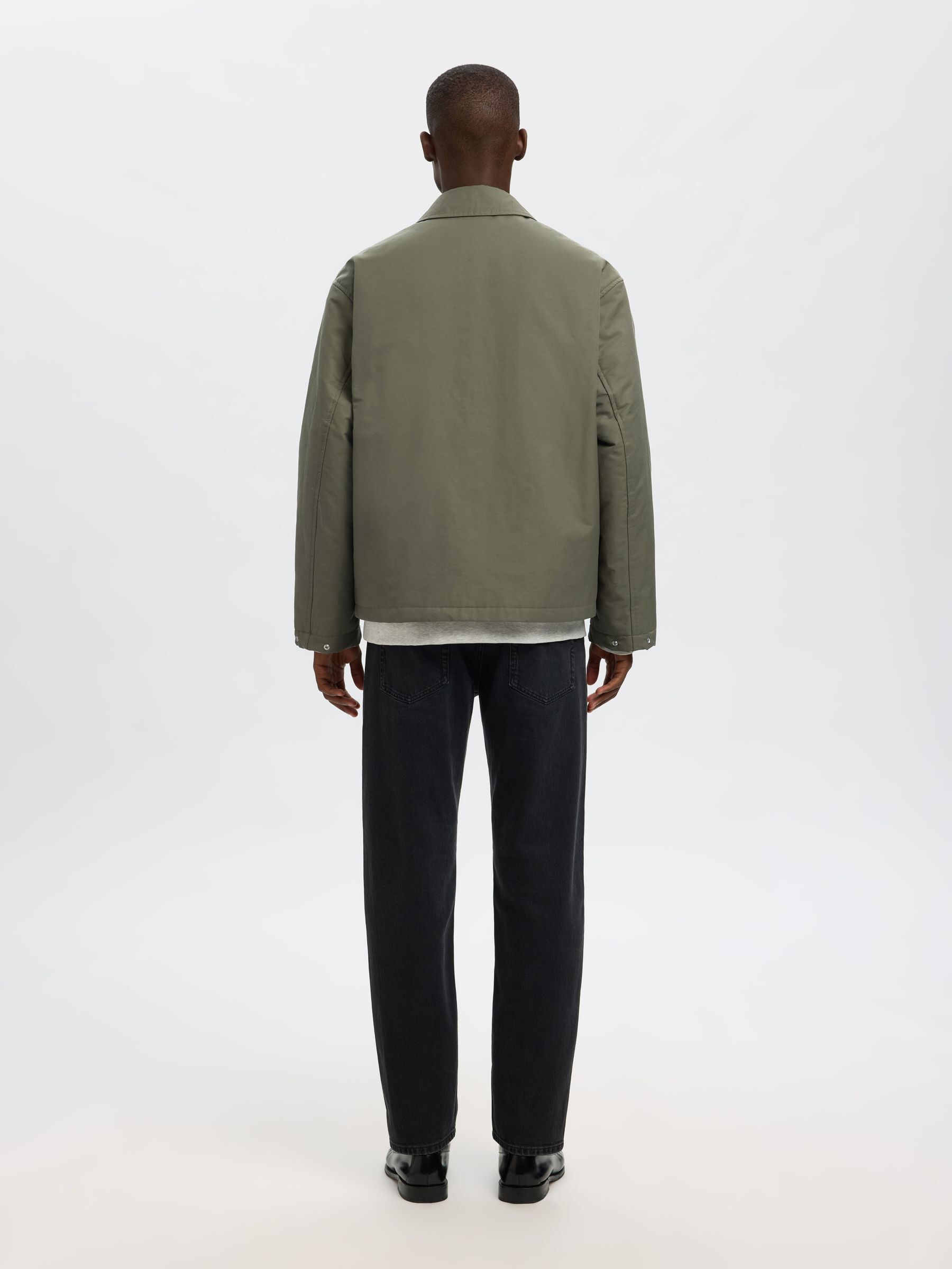 RELAXED FIT KURZJACKE, Olive Night, highres