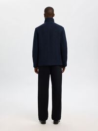 WOOL BLEND JACKET, Sky Captain, highres