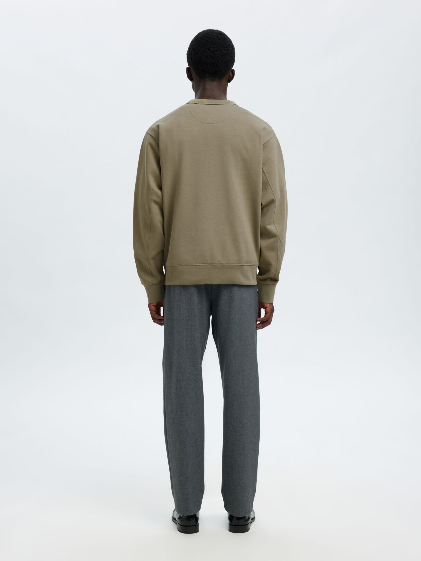 100% COTTON SWEATSHIRT, Vetiver, highres