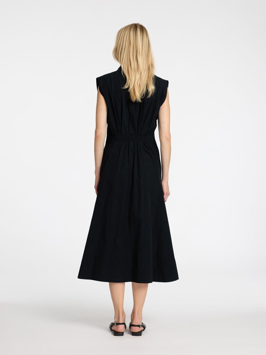 Selected SLEEVELESS MIDI DRESS, Black, highres - 16098405_Black_004.jpg