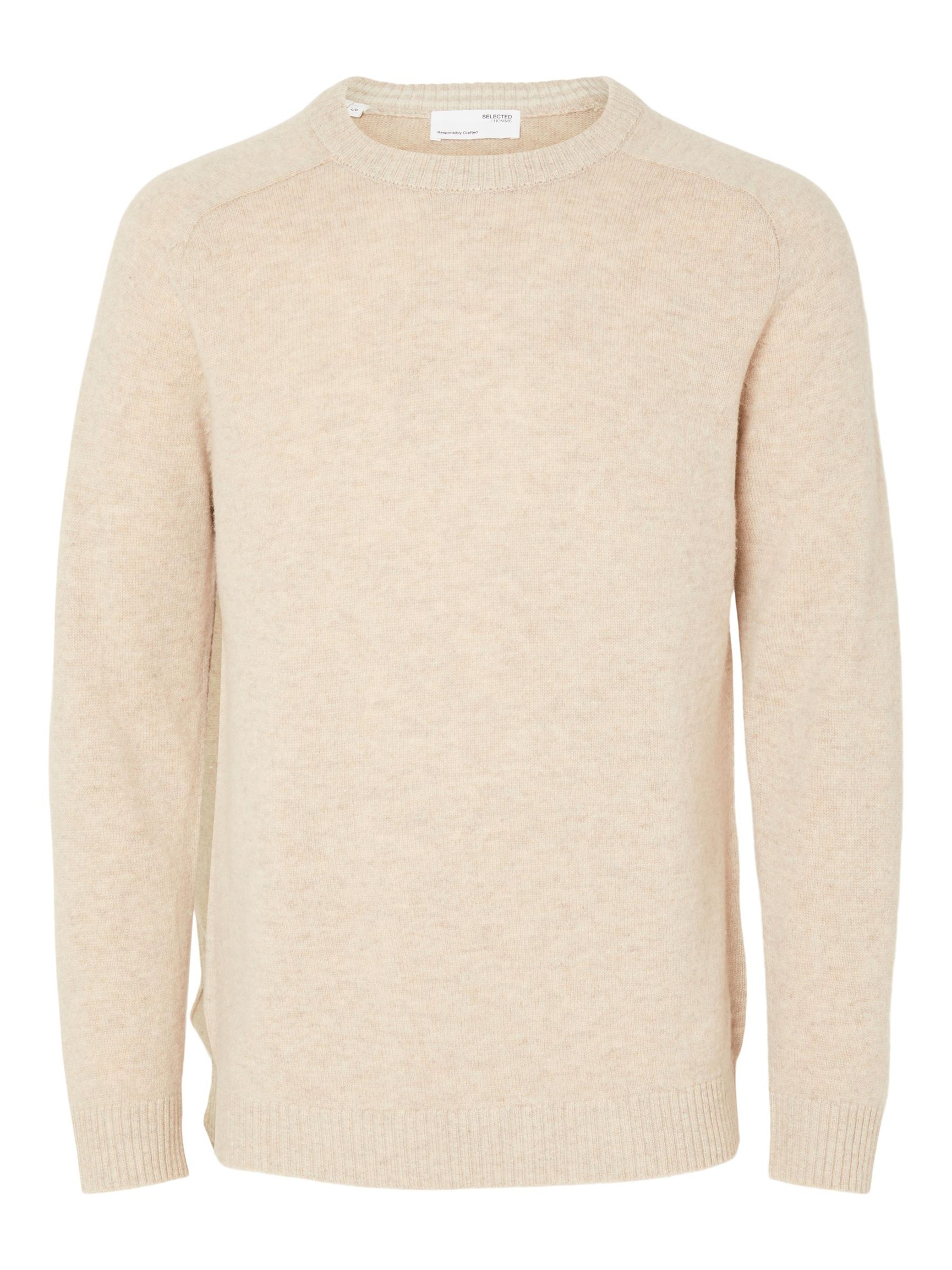 CREW NECK KNITTED JUMPER, Kelp, highres