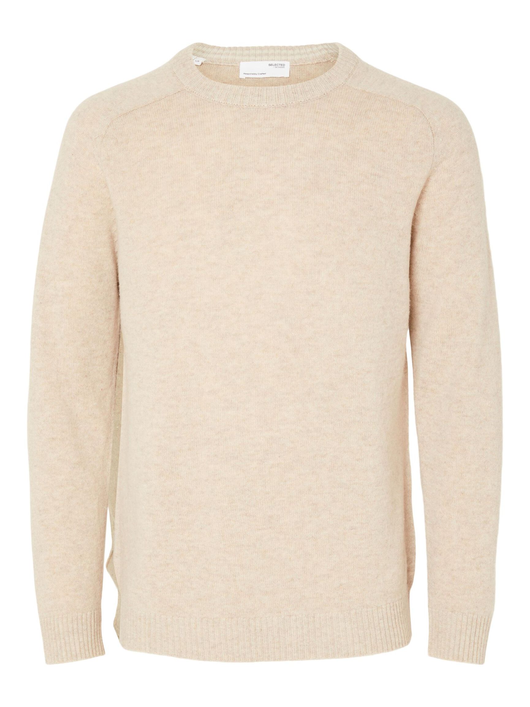 CREW NECK KNITTED JUMPER, Kelp, highres