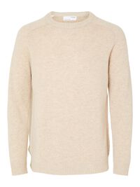 CREW NECK KNITTED JUMPER, Kelp, highres