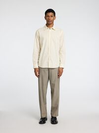 REGULAR FIT SHIRT, Egret, highres