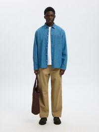 CAMICIA DI JEANS, Medium Blue Denim, highres