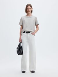 BOXY T-SHIRT, Light Grey Melange, highres