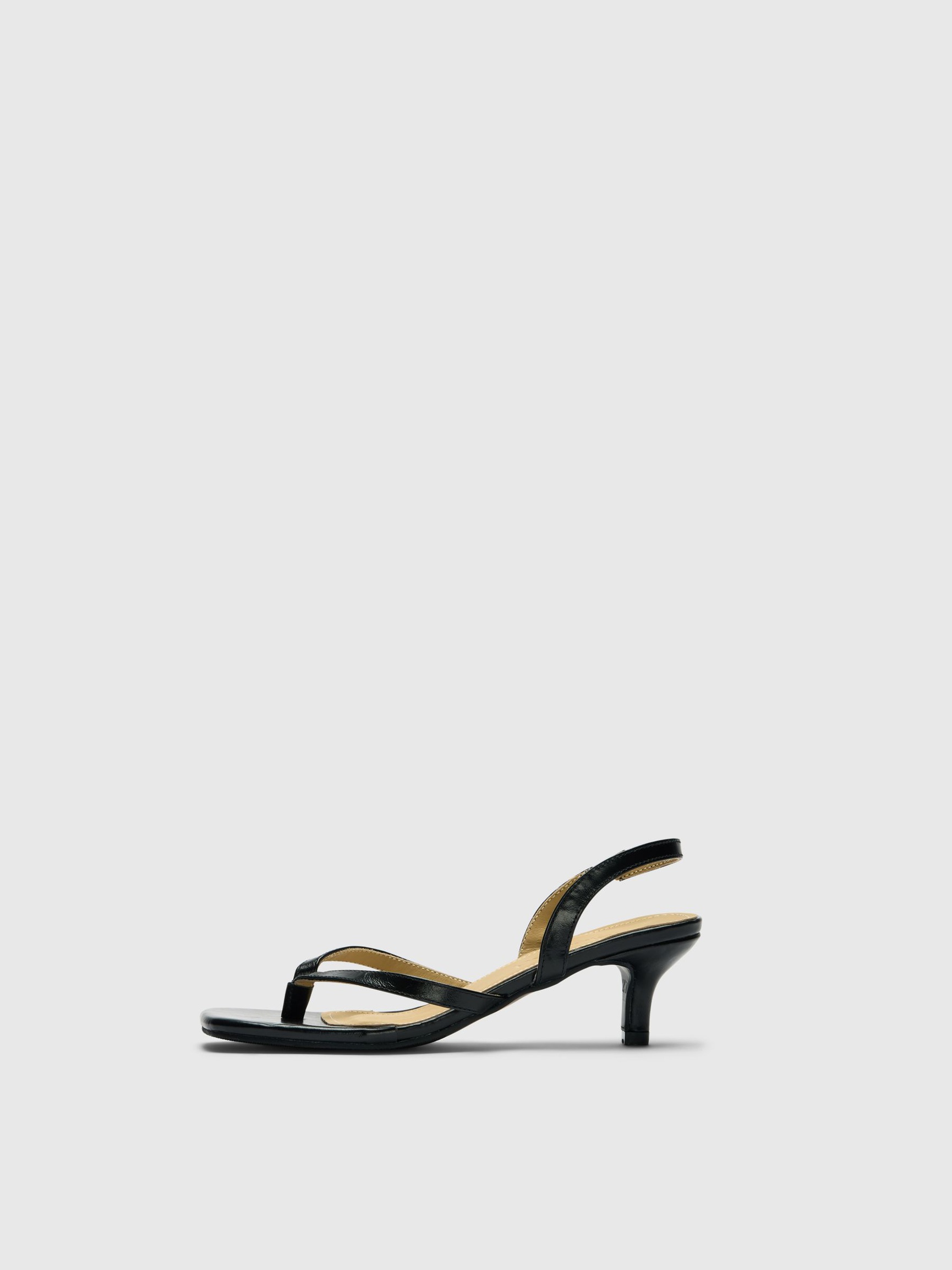 LÆDER SANDALER MED REMME, Black, highres