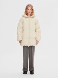 ADJUSTABLE PUFFER JACKET, Sandshell, highres