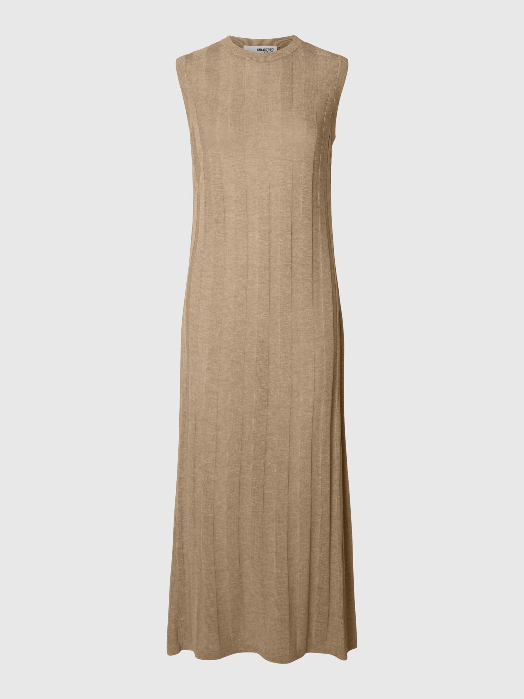 KNITTED MAXI DRESS, Humus, highres