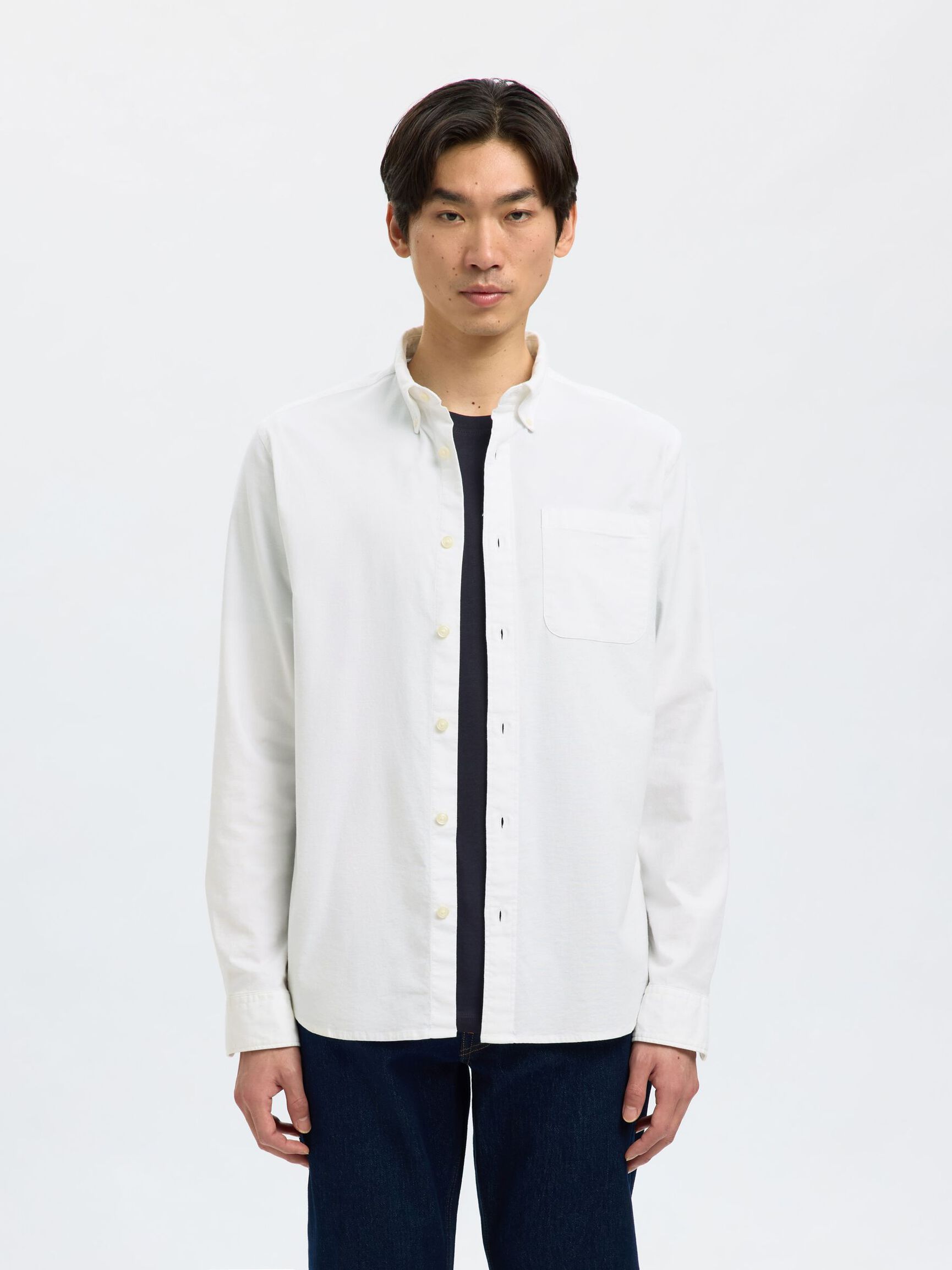 OXFORD SHIRT, White, highres