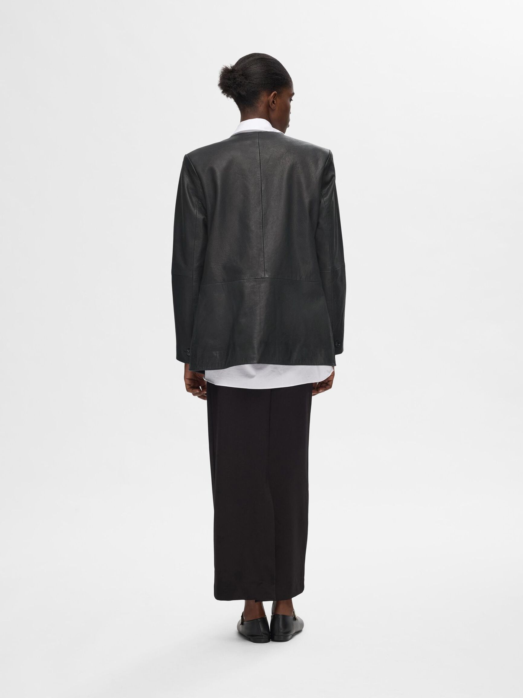 100% LEDER BLAZER, Black, highres