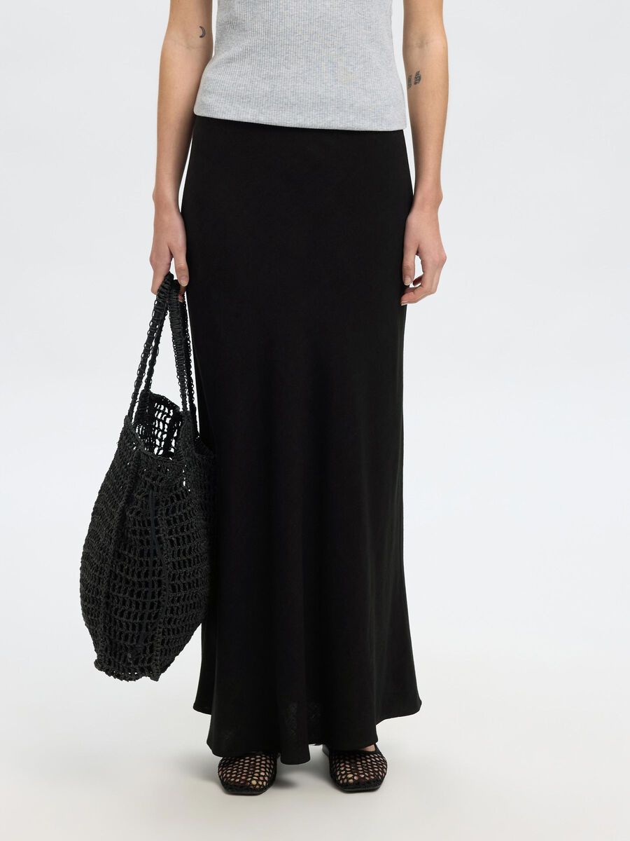 Selected VISCOSEMIX MAXI ROK, Black, highres - 16096445_Black_003.jpg