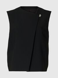 ASYMMETRIC WAISTCOAT, Black, highres