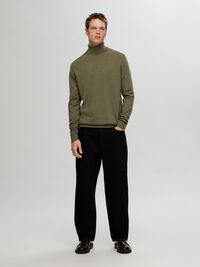 LONG-SLEEVED ROLL NECK PULLOVER, Kalamata, highres