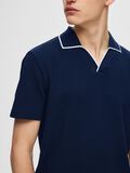 Selected WAFFLED SHORT SLEEVED POLO SHIRT, Sky Captain, highres - 16093710_SkyCaptain_006.jpg
