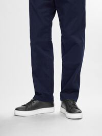 LEDER SNEAKERS, Black, highres