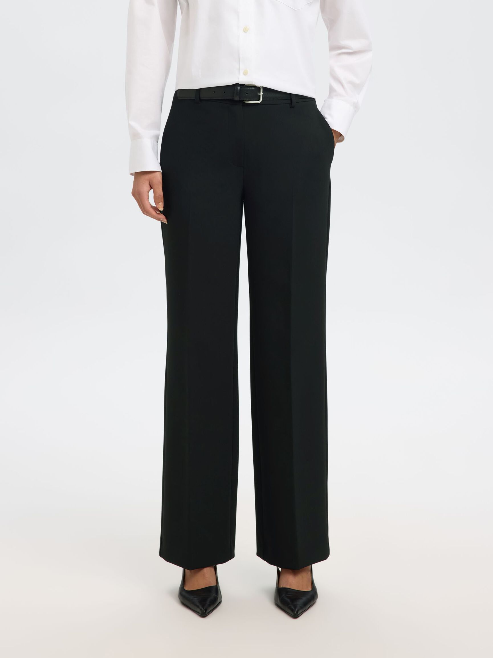 GEWEBTE HOSE, Black, highres