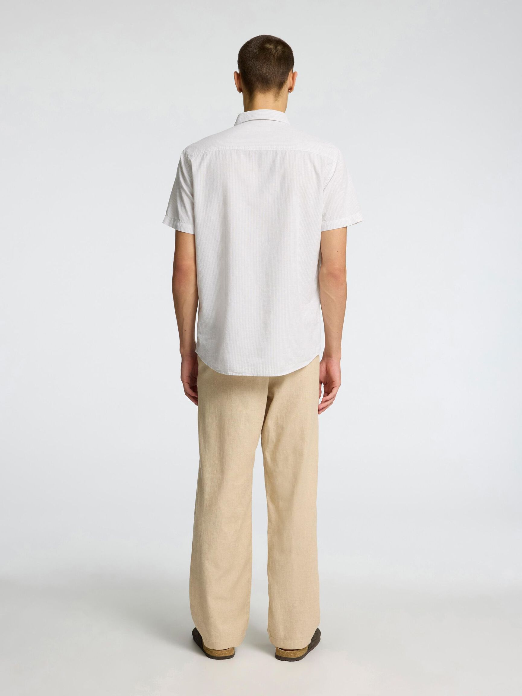COTON MÉLANGÉ CHEMISE À MANCHES COURTES, Pure Cashmere, highres