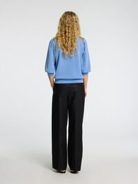 PUFF SLEEVE SWEATSHIRT, Cornflower Blue, highres