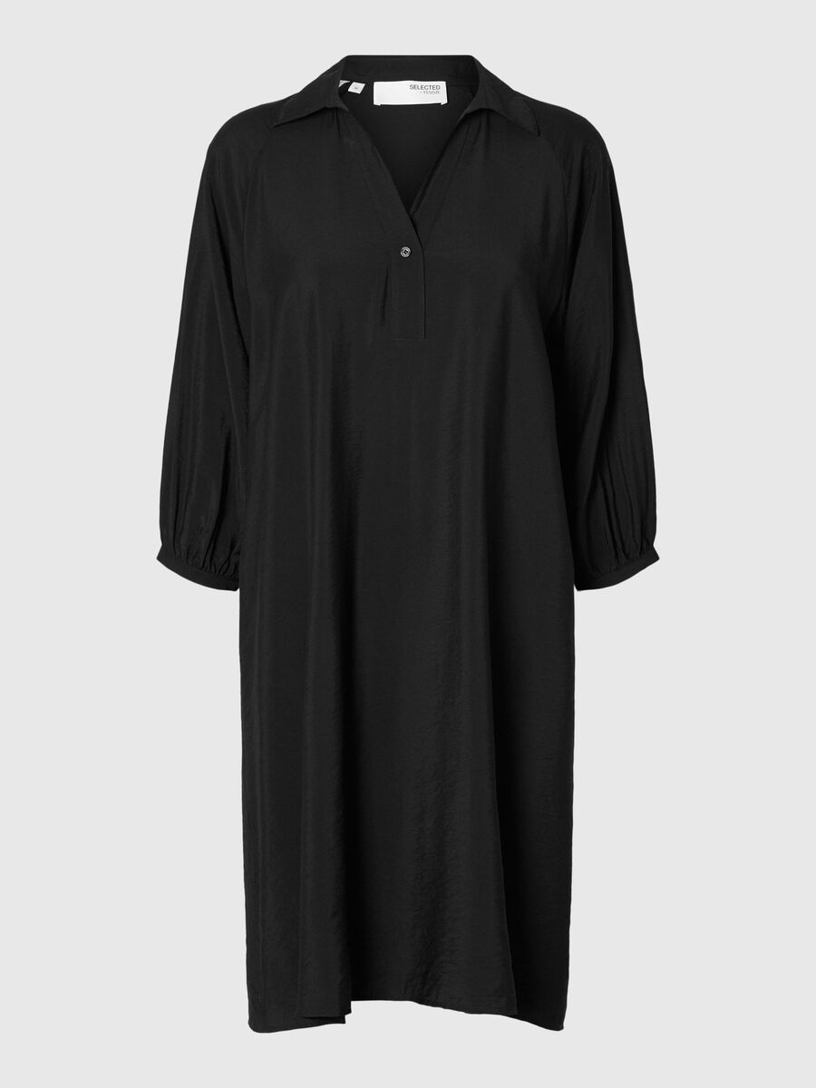 Selected VISCOSEMIX MINI JURK, Black, highres - 16094495_Black_001.jpg