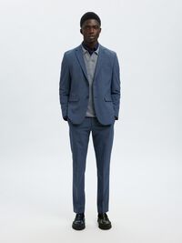 VISKOSEMIX SLIM FIT BLAZER, Dark Blue, highres