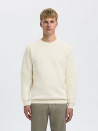 EMBROIDERED SWEATSHIRT, Egret, highres