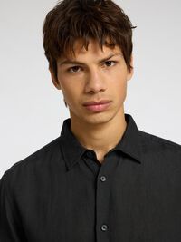 100% LINNETYG SKJORTA, Black, highres