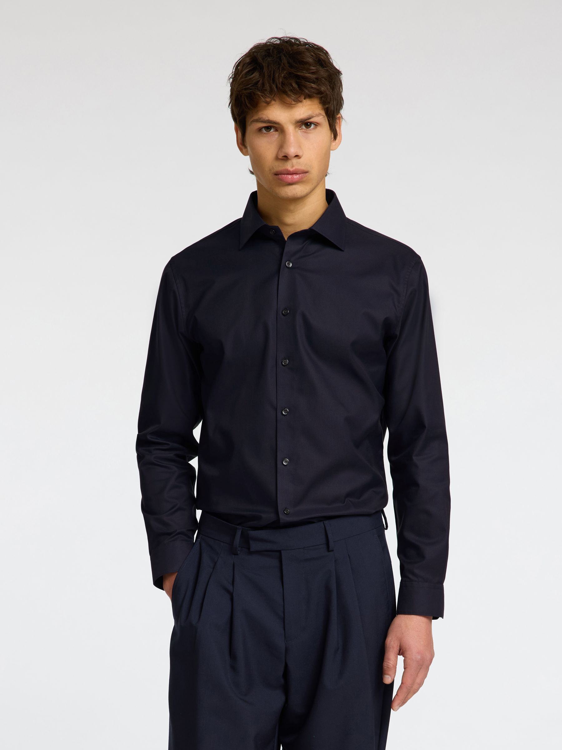 100% BAUMWOLL SLIM FIT HEMD, Sky Captain, highres