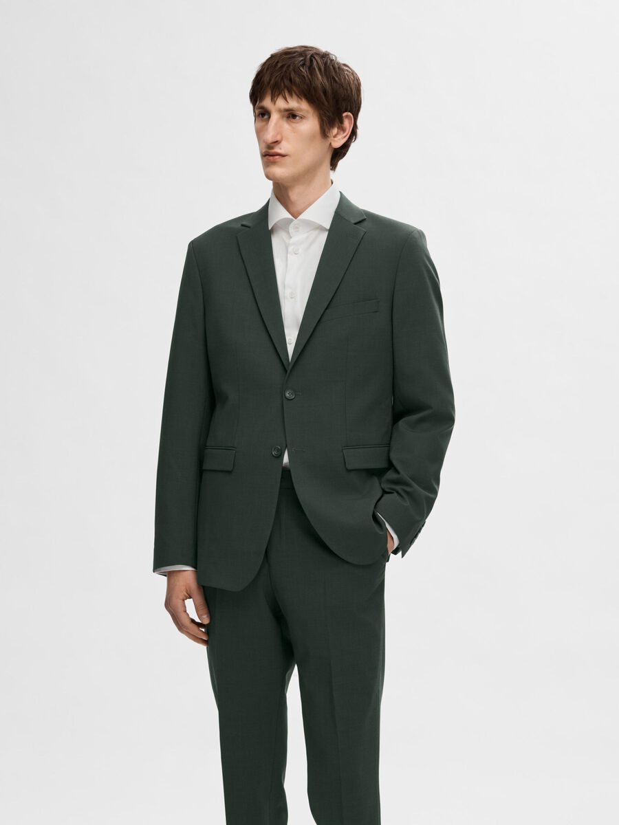 Selected SLIM FIT WOOL BLEND BLAZER, Dark Green, highres - 16085257_DarkGreen_003.jpg