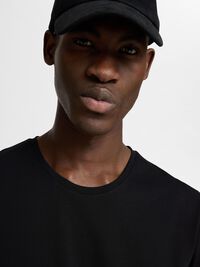 KORTÆRMET T-SHIRT, Black, highres
