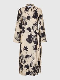 PRINTED SHIRT DRESS, Birch, highres