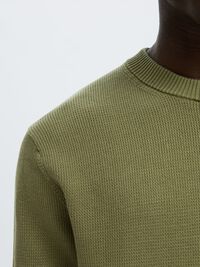 CREWNECK JUMPER, Deep Lichen Green, highres