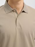 Selected KURZARM POLO SHIRT, Oatmeal, highres - 16099994_Oatmeal_006.jpg