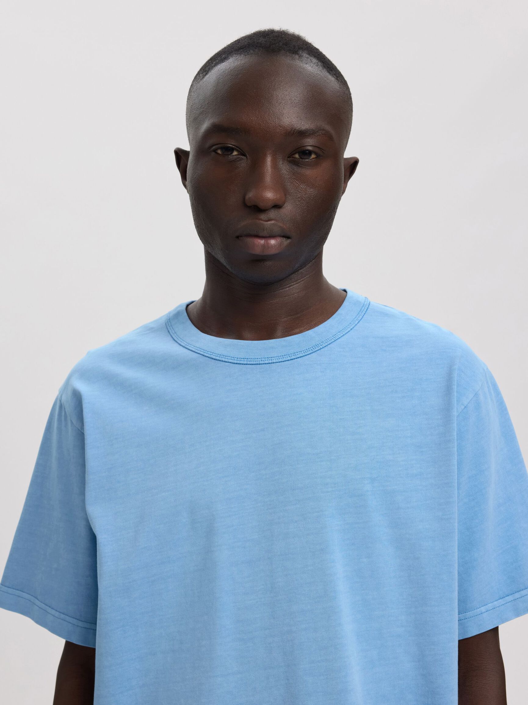 SHORT SLEEVED CREWNECK T-SHIRT, Allure, highres