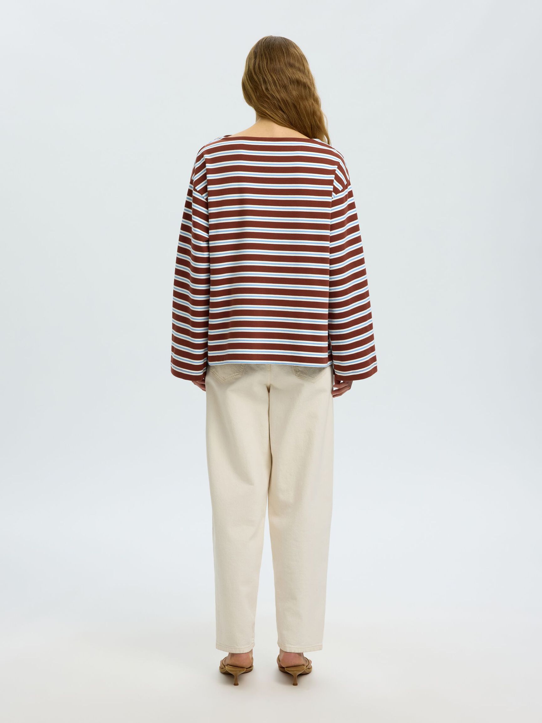 BOATNECK LONG SLEEVED TOP, Cherry Mahogany, highres