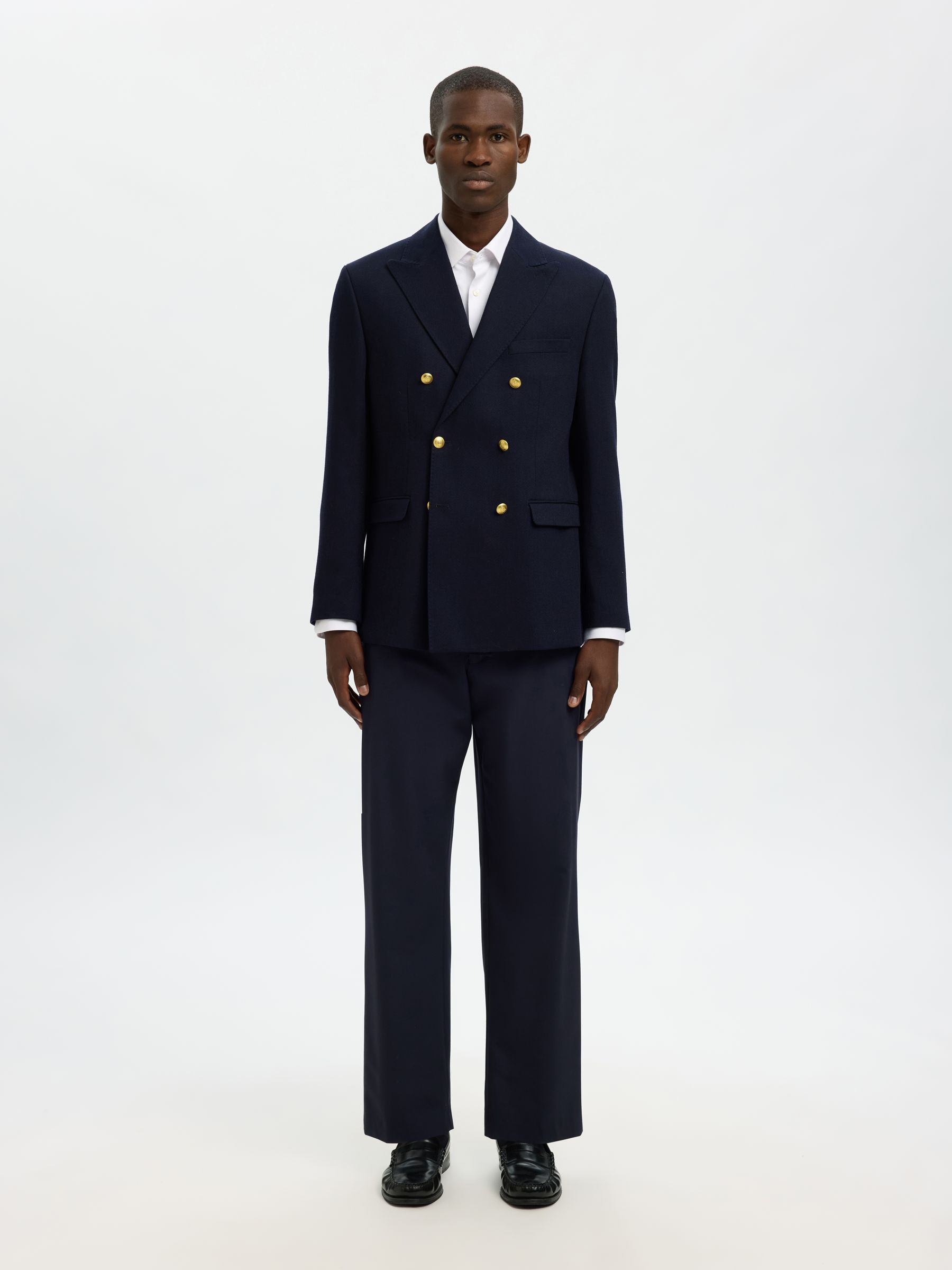 WOLL ZWEIREIHIGER BLAZER, Dark Navy, highres