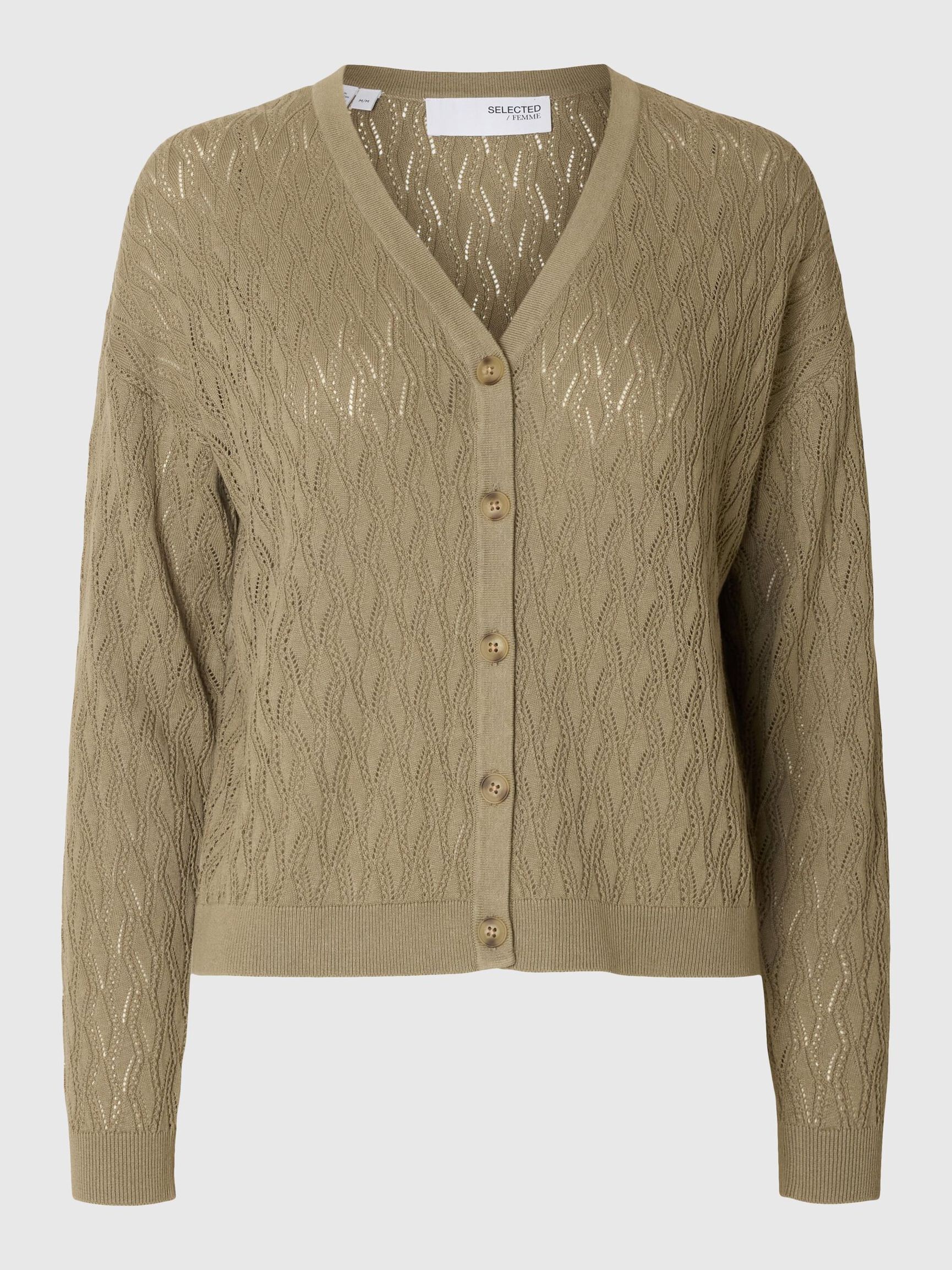 STRUCTURÉ CARDIGAN, Vetiver, highres