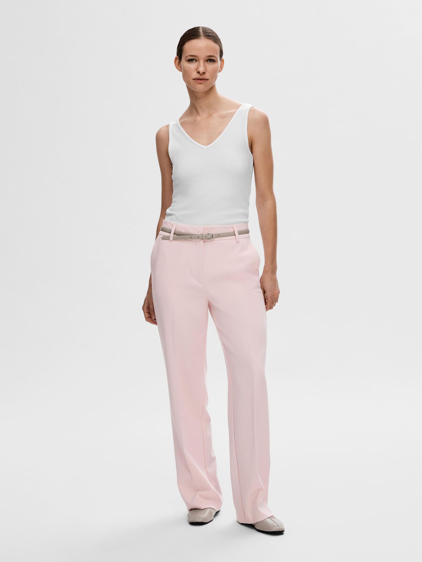 CÔTELÉ DÉBARDEUR, Bright White, highres