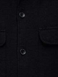 LANGERMET LINBLANDING SKJORTEJAKKE, Black, highres