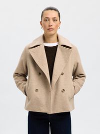 WOLLMIX JACKE, Sandshell, highres