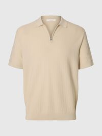 À FERMETURE ÉCLAIR POLO, Oatmeal, highres