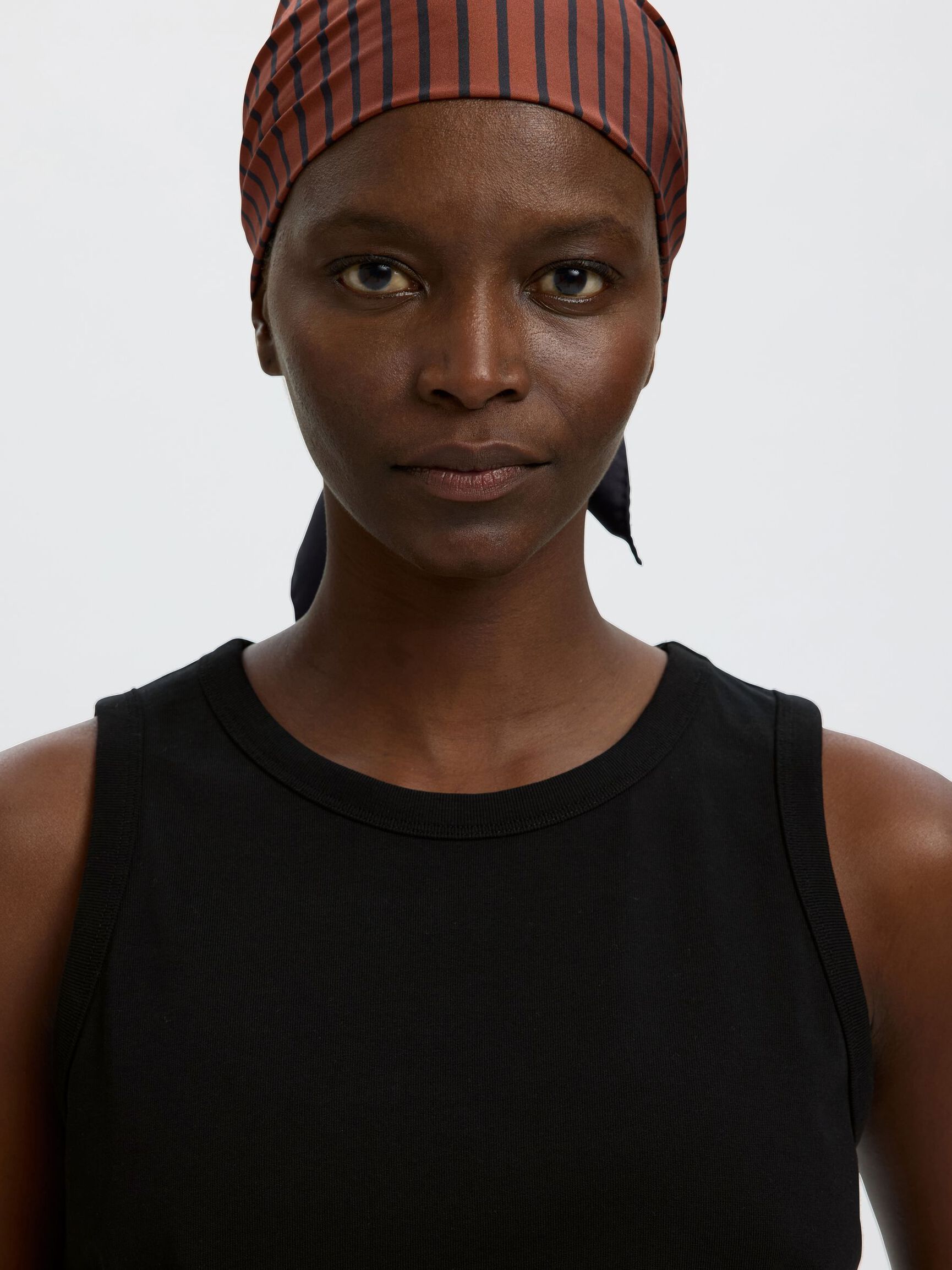 100% COTTON TANK TOP, Black, highres