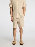 Selected EN COTON RAYÉ SHORT, Oatmeal, highres - 16091289_Oatmeal_003.jpg