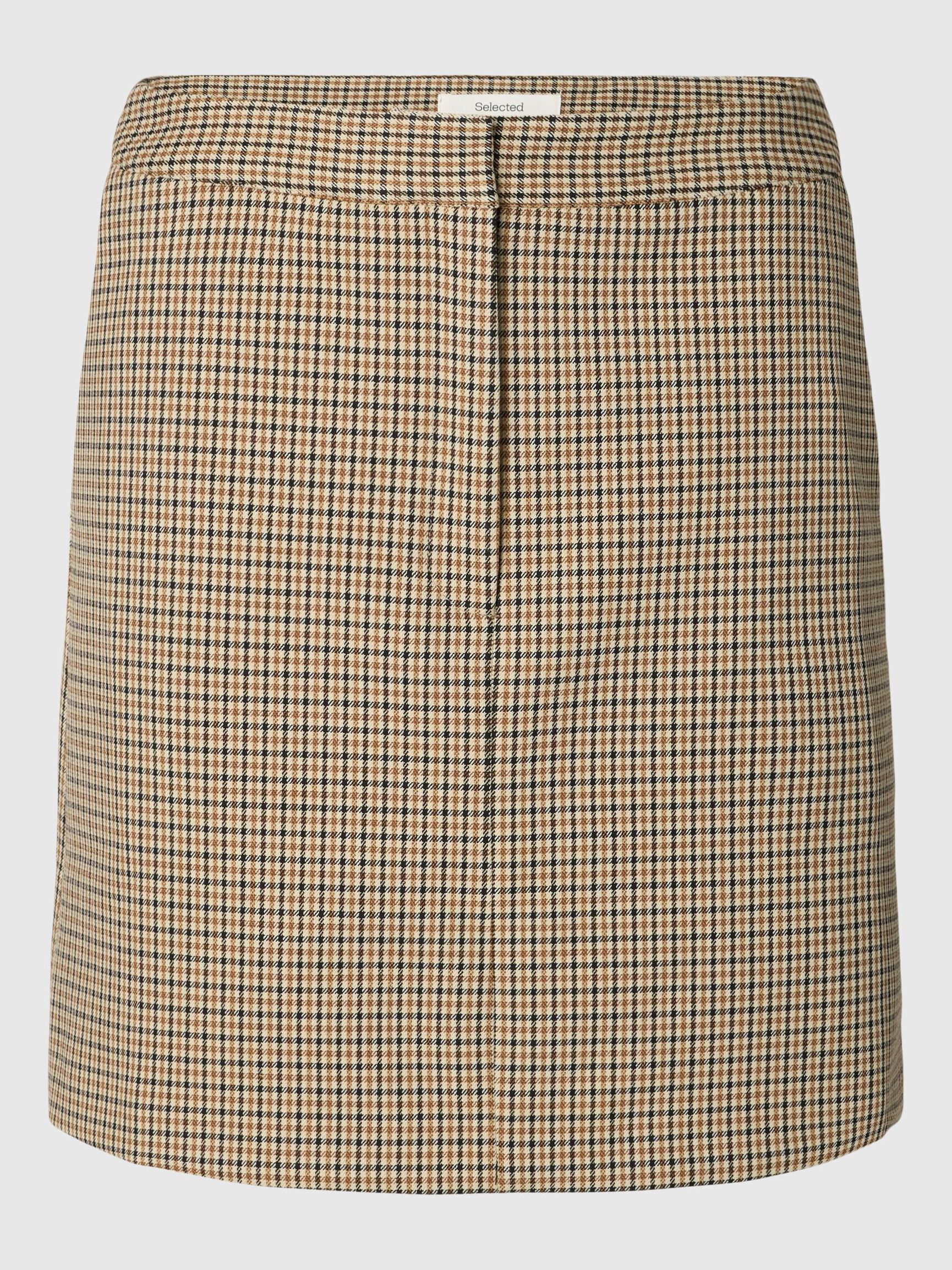 CHECKERED MINI SKIRT, Monks Robe, highres