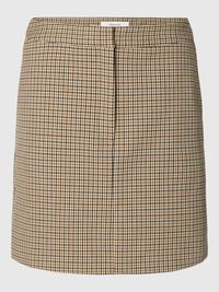 CHECKERED MINI SKIRT, Monks Robe, highres