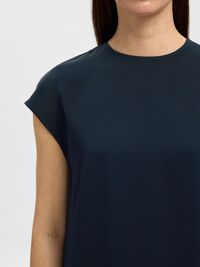 KURZARM MAXIKLEID, Dark Sapphire, highres