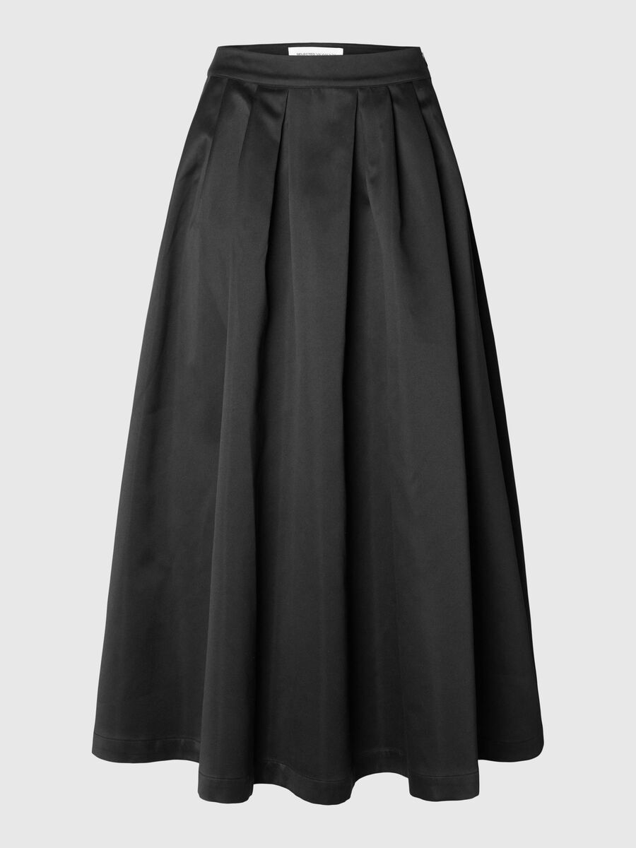 Selected HIGH-WAISTED MAXI SKIRT, Black, highres - 16093111_Black_001.jpg