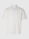Selected LINEN BLEND SHORT SLEEVED SHIRT, Bright White, highres - 16092978_BrightWhite_001.jpg